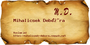 Mihalicsek Debóra névjegykártya